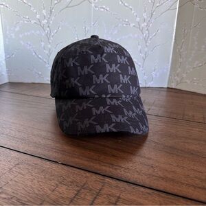 Michael Kors Black MK Monogram Baseball Cap